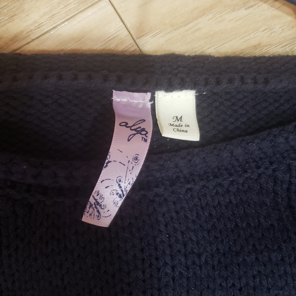 Boho Bell Sleeve Y2k Fall Sweater Med Dark⁰ - Picture 3 of 3